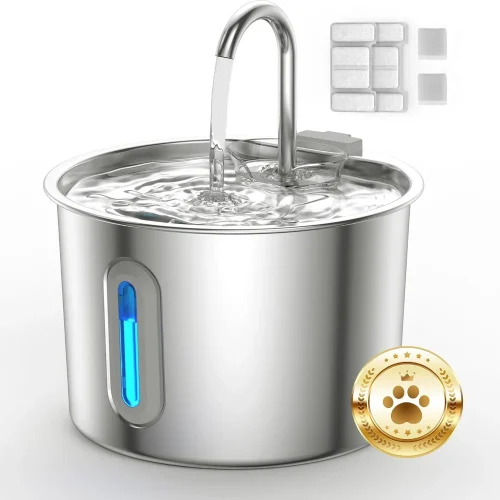 2.2L Stainless Steel Pet Water Fountain